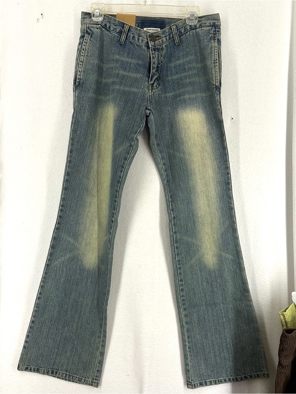 Y2K Sharagano Flare Jeans Women’s 8 Blue Low Rise Denim NWT